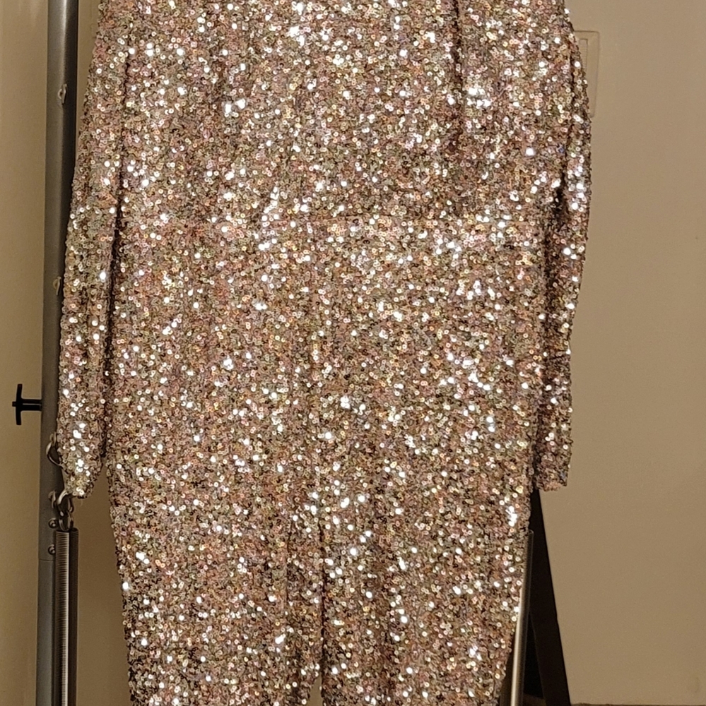 Silver sequence bodysuit